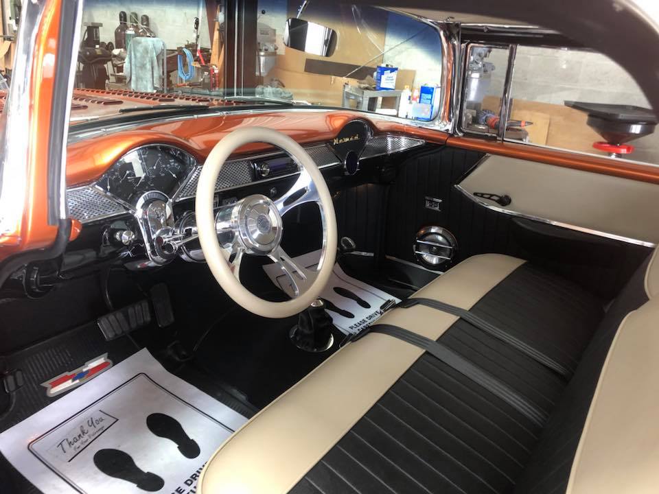 Classic car interior detailed for Barret-Jackson Auction