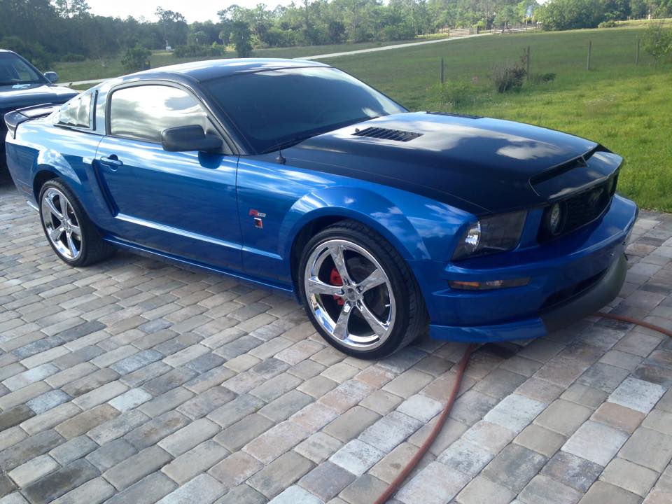 Sports car detailing Ford Mustang